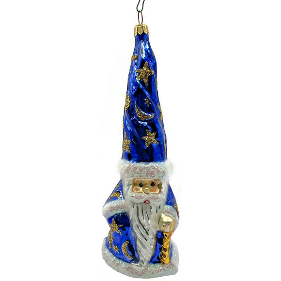 Christopher Radko Magic Munchkin Moon Wizard Blue Star Christmas Ornament 96-240 - Picture 1 of 15